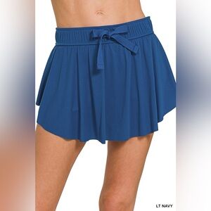 Zenana Ruffle Hem Tennis Skirt With Hidden Inner Pockets